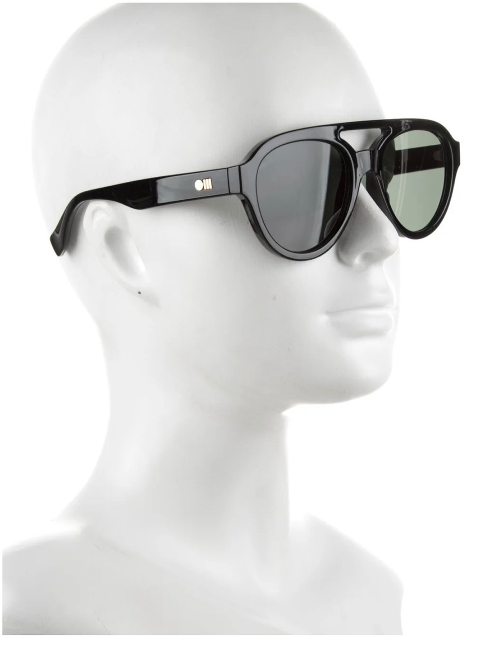 Solid & Striped by Le Specs Black Glossy Round-Edge Women's Sunglasses